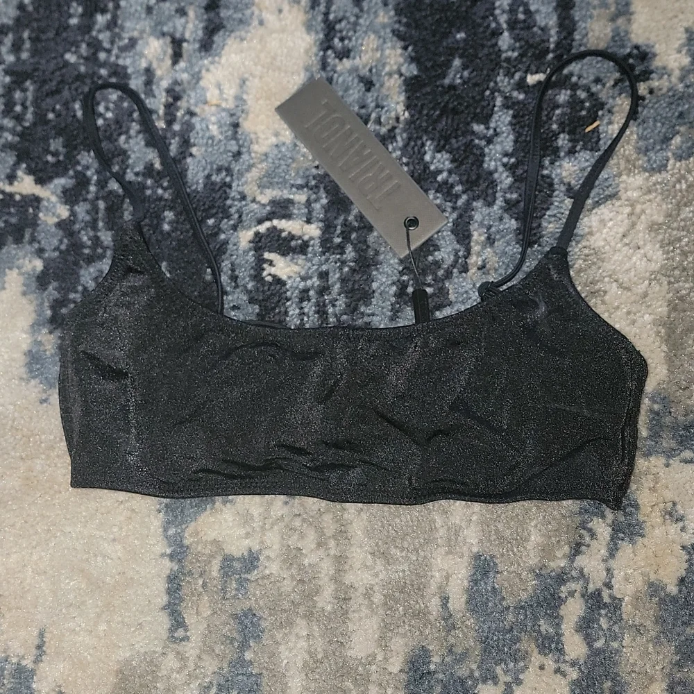 triangl swimwear Black Shimmer Bikini Top
